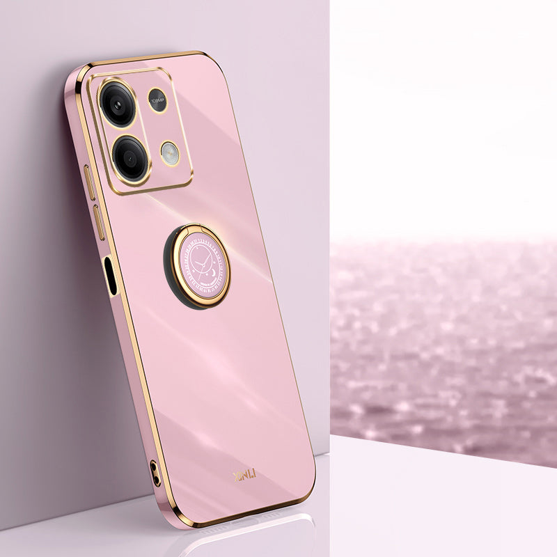 XINLI For Xiaomi Redmi Note 13 5G TPU Case Kickstand Electroplated Phone Cover Protector - Purple