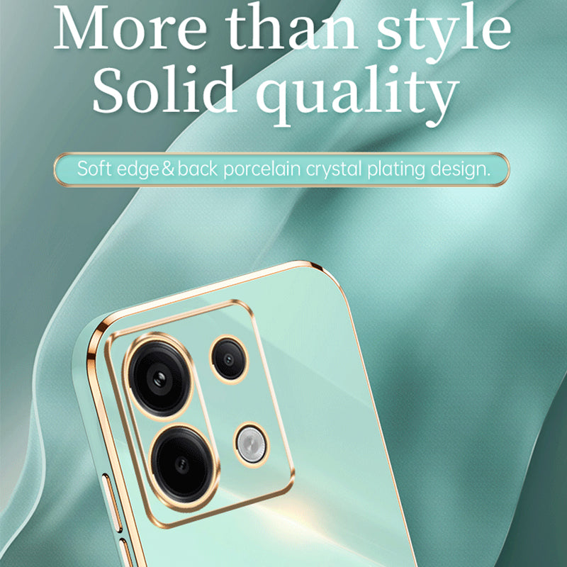 XINLI For Xiaomi Redmi Note 13 Pro 5G / Poco X6 5G Back Case Electroplating TPU Anti-scratch Phone Cover - Red