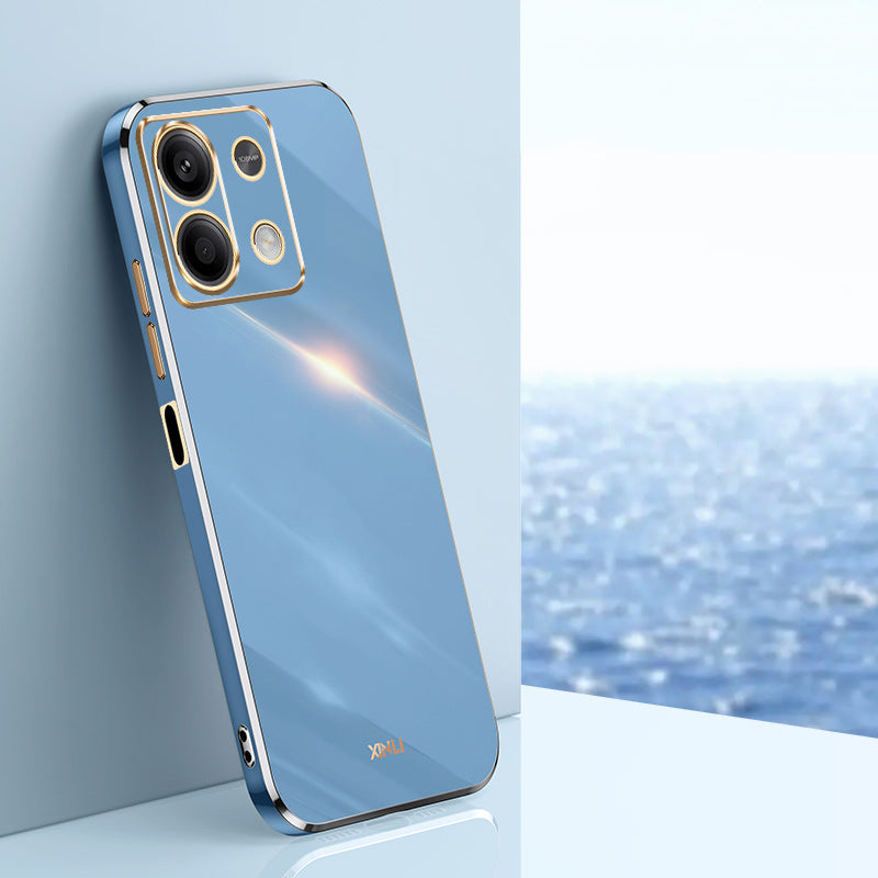 XINLI For Xiaomi Redmi Note 13 5G Case Electroplating TPU Shockproof Phone Cover Protector - Blue