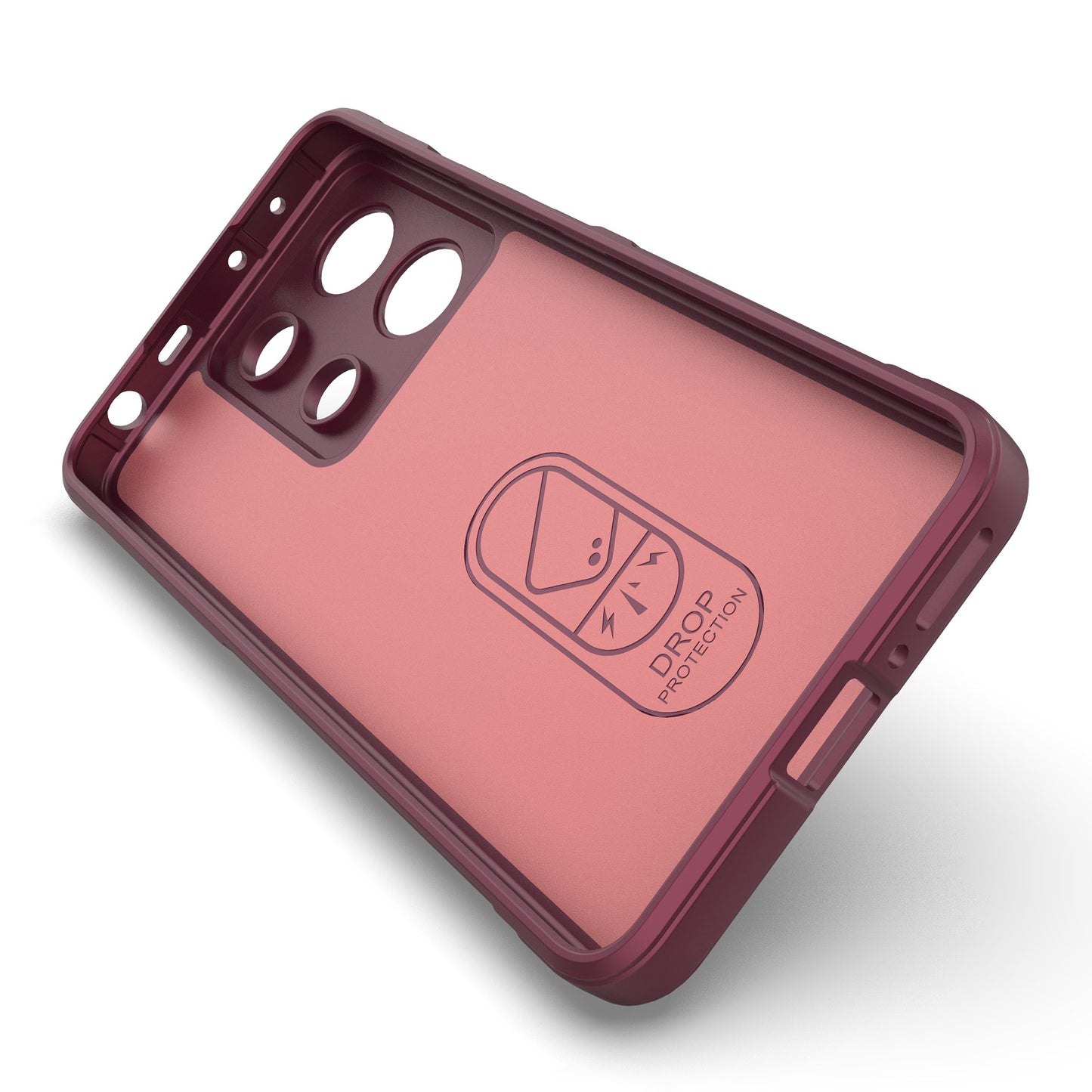 For Xiaomi Redmi Note 13 4G Phone Case TPU Rugged Protective Cover - Wine Red