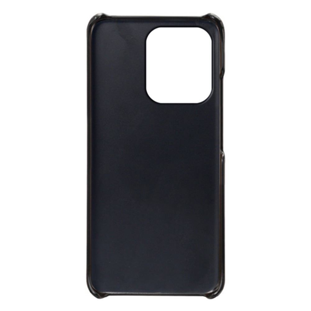 For Xiaomi Redmi Note 13 4G Phone Case Calf Textured Cushion Protective Cover - Black