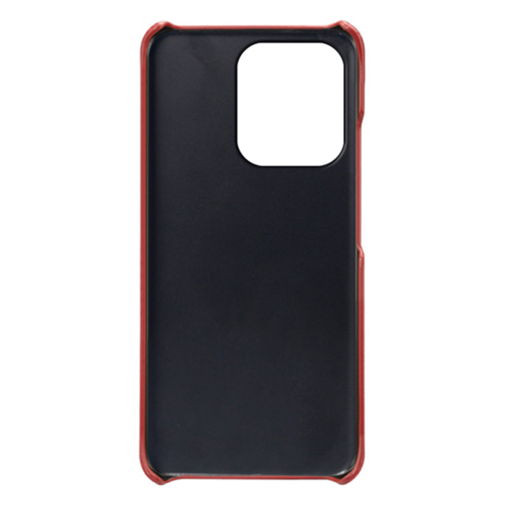 For Xiaomi Redmi Note 13 4G Phone Case Calf Textured Cushion Protective Cover - Red