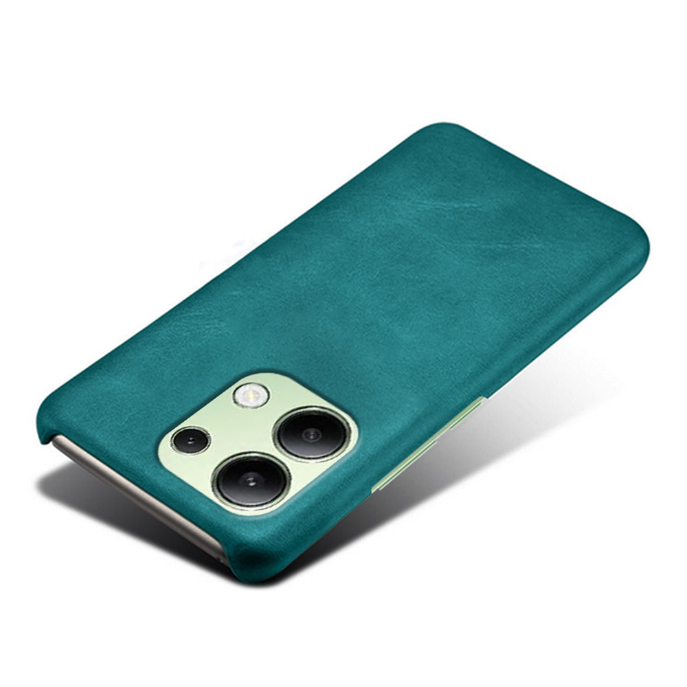 For Xiaomi Redmi Note 13 4G Phone Case Calf Textured Cushion Protective Cover - Green