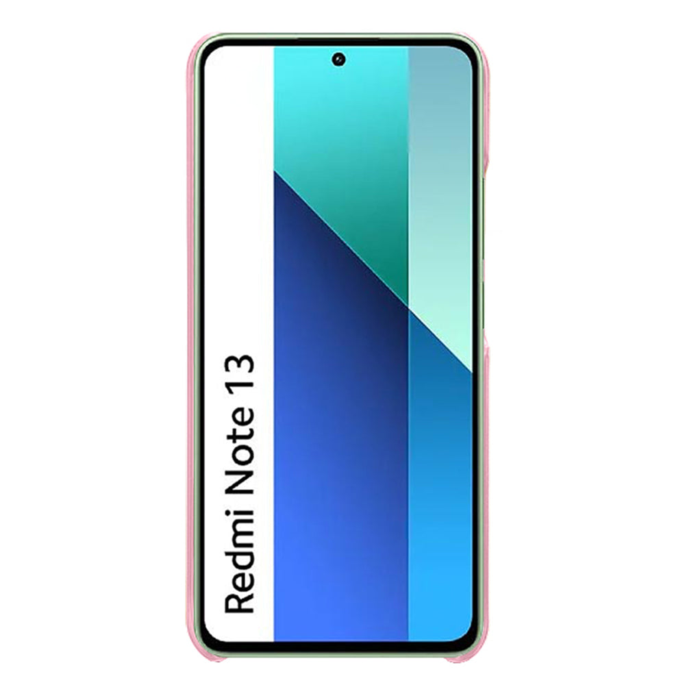 For Xiaomi Redmi Note 13 4G Phone Case Calf Textured Cushion Protective Cover - Rose Gold