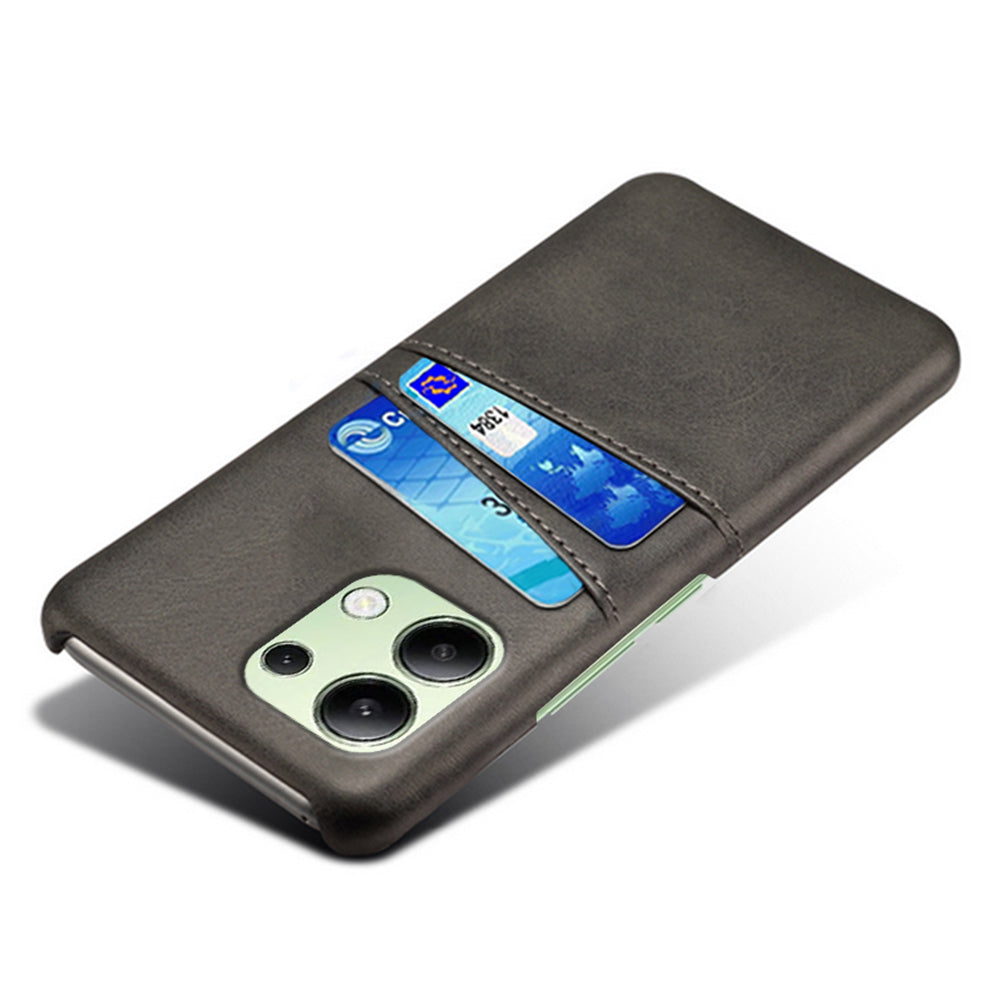 For Xiaomi Redmi Note 13 4G Phone Case Anti-Scratch Shockproof Cover with Card Holder - Black