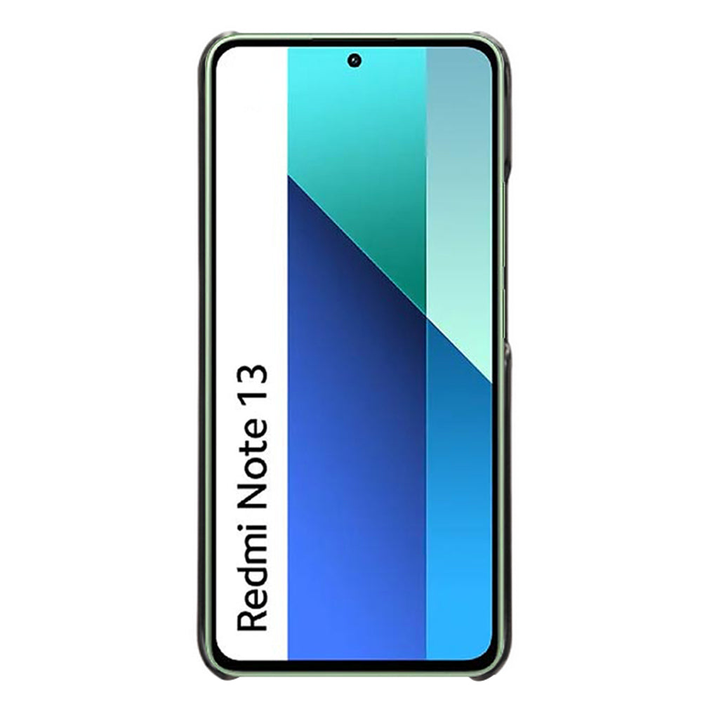 For Xiaomi Redmi Note 13 4G Phone Case Anti-Scratch Shockproof Cover with Card Holder - Black