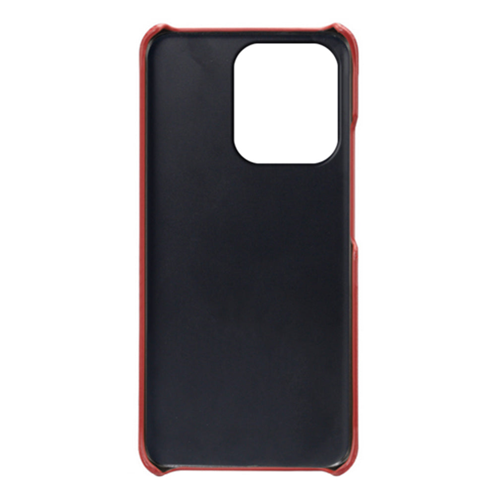 For Xiaomi Redmi Note 13 4G Phone Case Anti-Scratch Shockproof Cover with Card Holder - Red