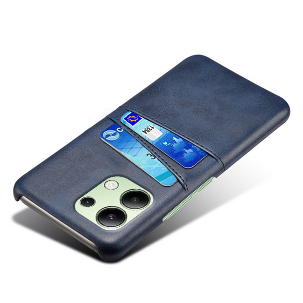 For Xiaomi Redmi Note 13 4G Phone Case Anti-Scratch Shockproof Cover with Card Holder - Blue