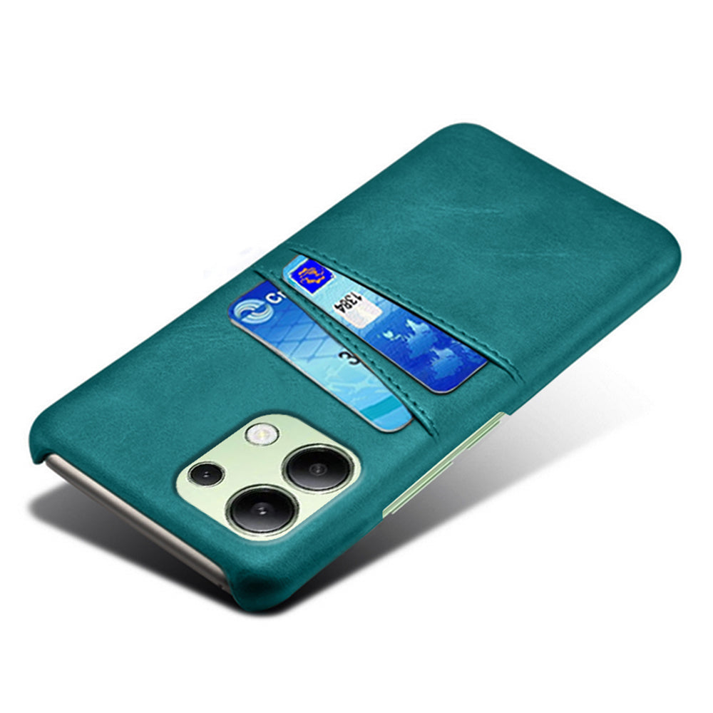 For Xiaomi Redmi Note 13 4G Phone Case Anti-Scratch Shockproof Cover with Card Holder - Green