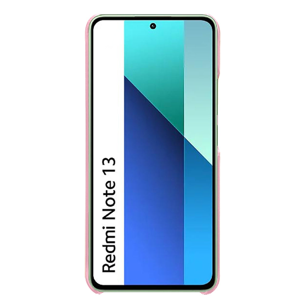 For Xiaomi Redmi Note 13 4G Phone Case Anti-Scratch Shockproof Cover with Card Holder - Rose Gold