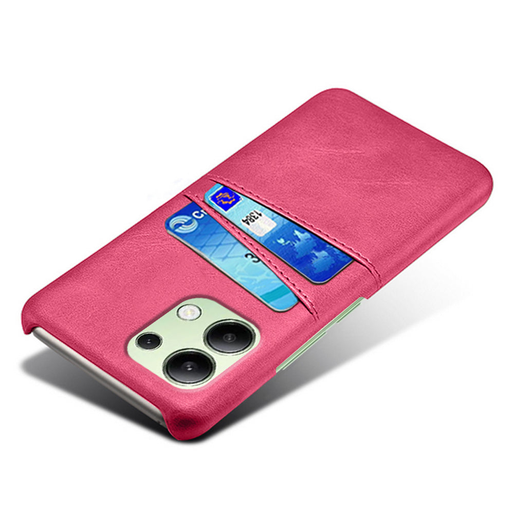For Xiaomi Redmi Note 13 4G Phone Case Anti-Scratch Shockproof Cover with Card Holder - Rose