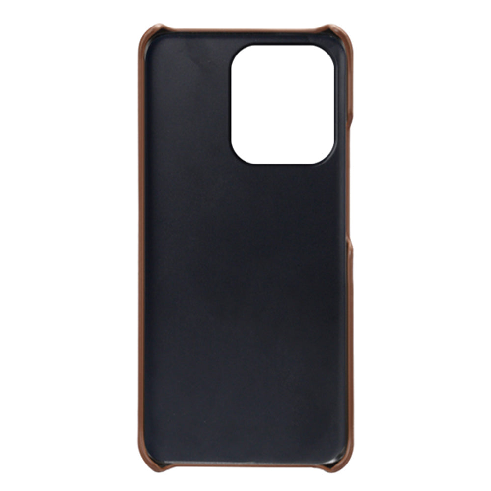 For Xiaomi Redmi Note 13 4G Phone Case Anti-Scratch Shockproof Cover with Card Holder - Brown