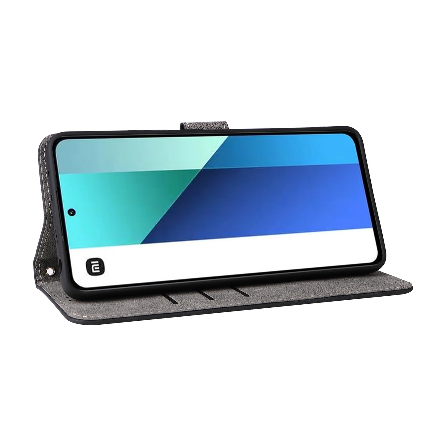 For Xiaomi Redmi Note 13 4G Wallet Leather Case Phone Cover RFID Blocking Protection - Black