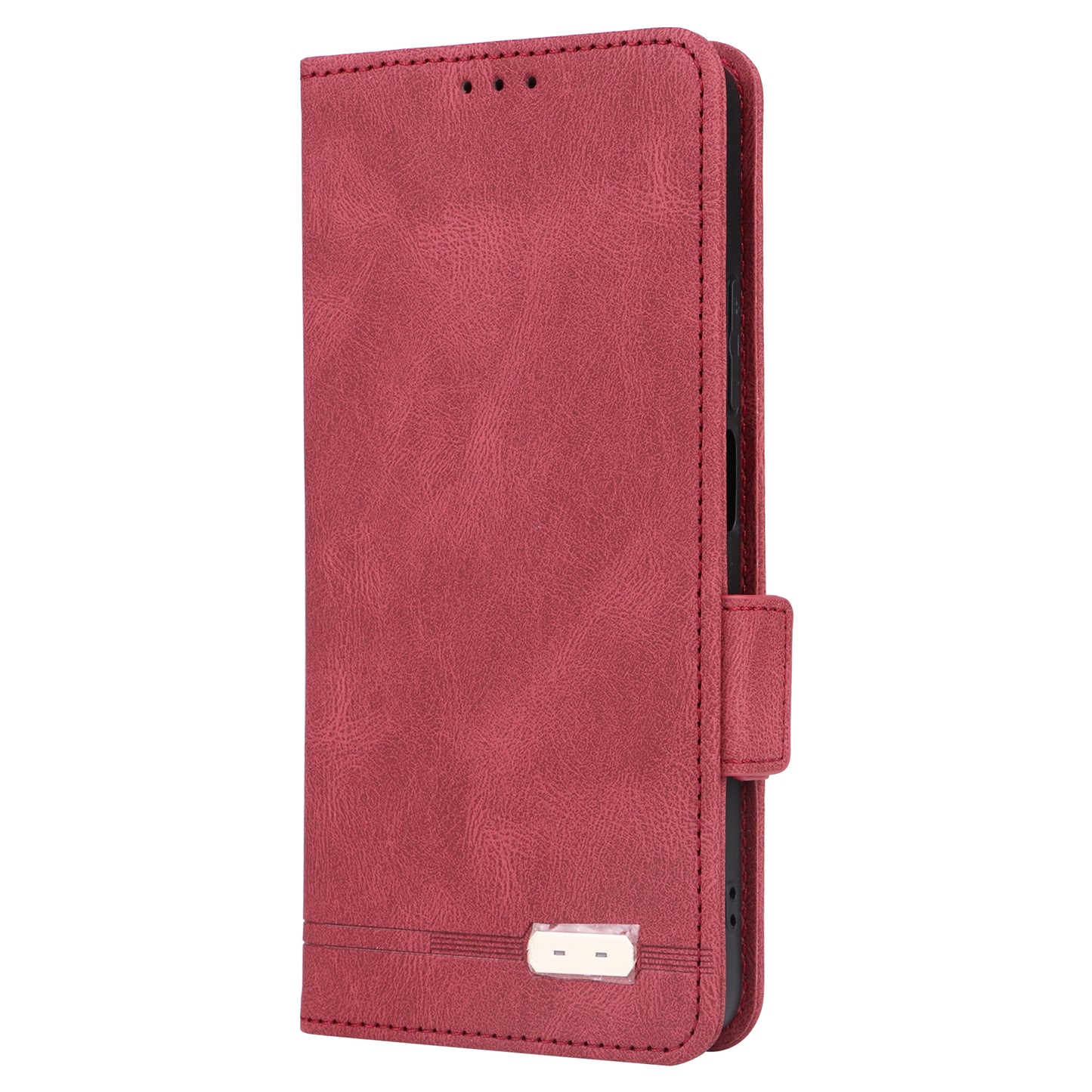 For Xiaomi Redmi Note 13R Pro 5G Wallet Case Hardware Decor Stand Phone Cover - Rose