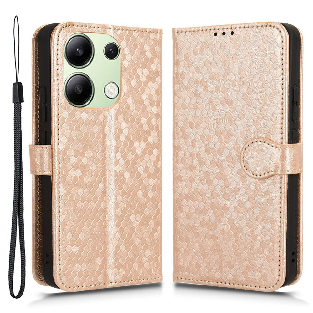 For Xiaomi Redmi Note 13 4G Flip Phone Case Wallet Leather Stand Cover - Rose Gold
