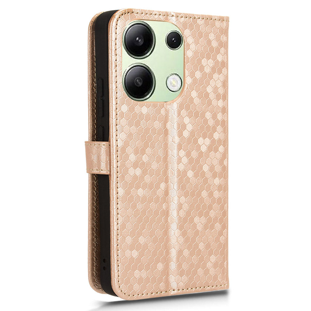 For Xiaomi Redmi Note 13 4G Flip Phone Case Wallet Leather Stand Cover - Rose Gold