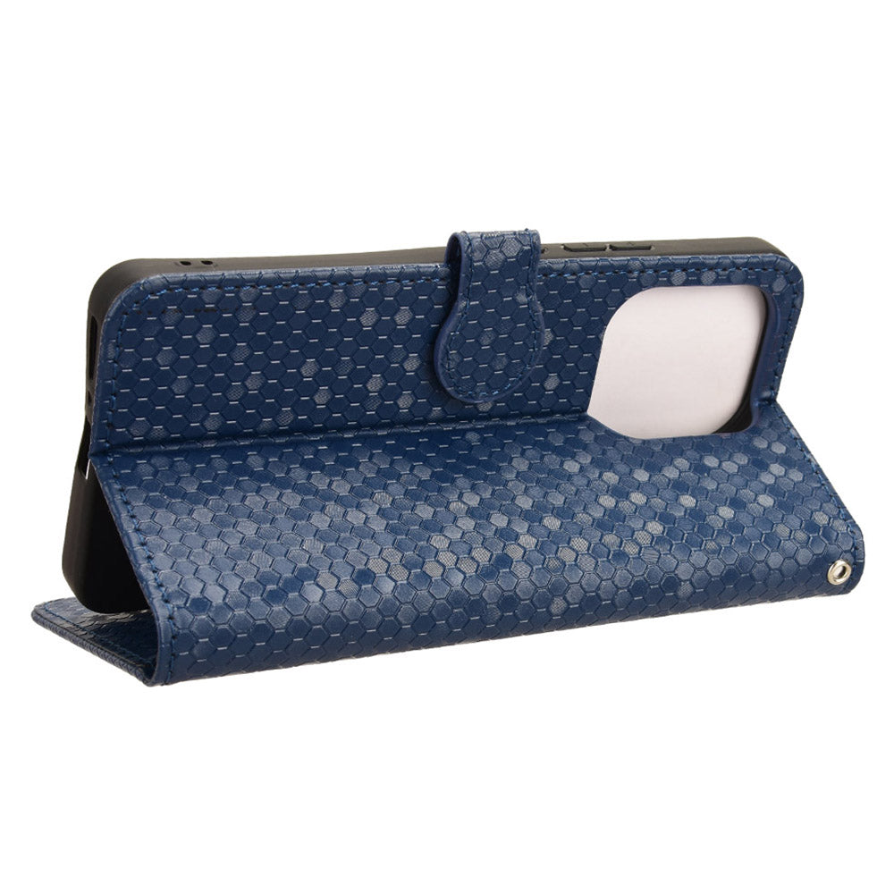 For Xiaomi Redmi Note 13 4G Flip Phone Case Wallet Leather Stand Cover - Dark Blue