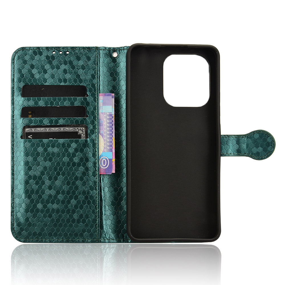 For Xiaomi Redmi Note 13 4G Flip Phone Case Wallet Leather Stand Cover - Green