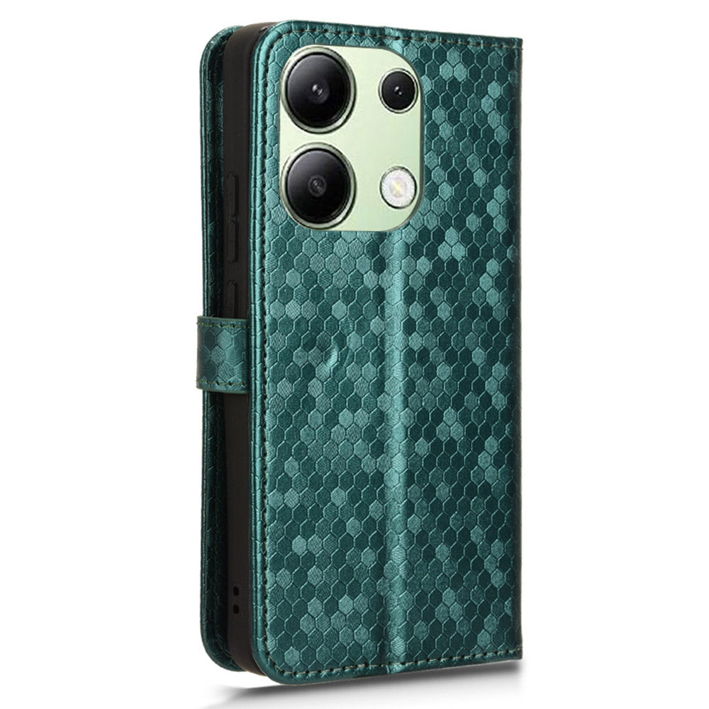 For Xiaomi Redmi Note 13 4G Flip Phone Case Wallet Leather Stand Cover - Green
