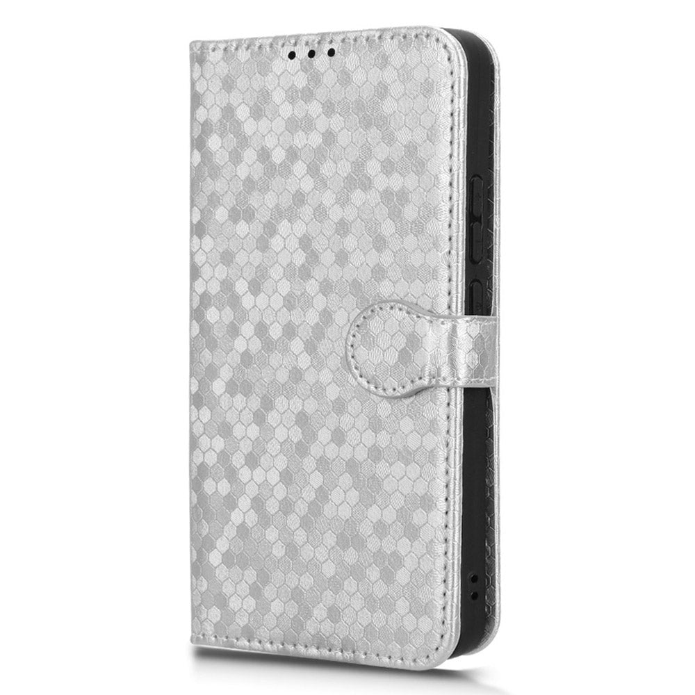 For Xiaomi Redmi Note 13 4G Flip Phone Case Wallet Leather Stand Cover - Silver