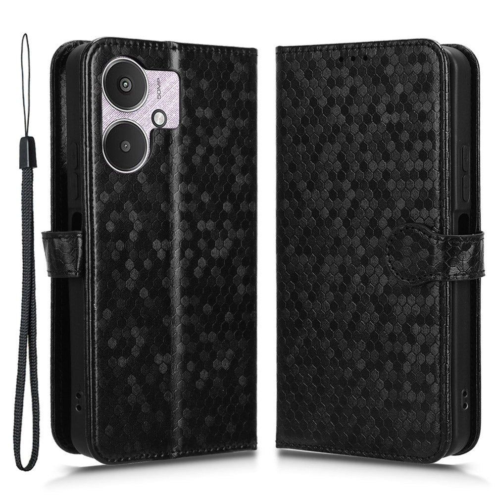 For Xiaomi Redmi 13C 5G / 4G / Poco C65 4G / Redmi Note 13R 5G Case Wallet Leather Flip Cover - Black
