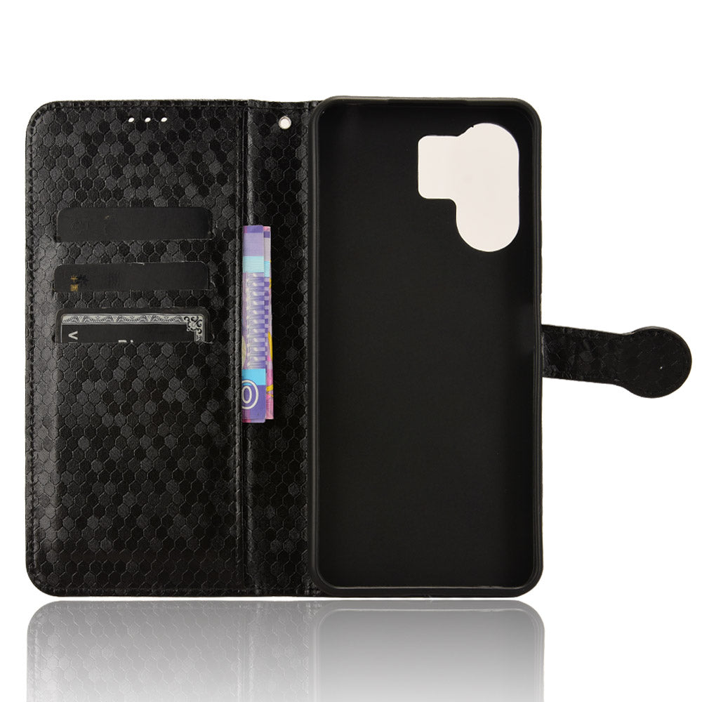 For Xiaomi Redmi 13C 5G / 4G / Poco C65 4G / Redmi Note 13R 5G Case Wallet Leather Flip Cover - Black