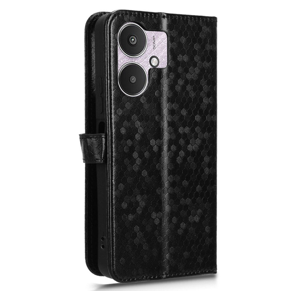For Xiaomi Redmi 13C 5G / 4G / Poco C65 4G / Redmi Note 13R 5G Case Wallet Leather Flip Cover - Black