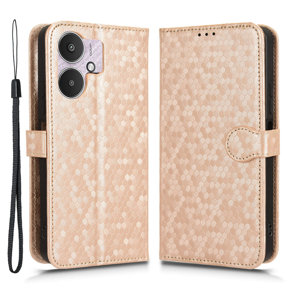 For Xiaomi Redmi 13C 5G / 4G / Poco C65 4G / Redmi Note 13R 5G Case Wallet Leather Flip Cover - Rose Gold