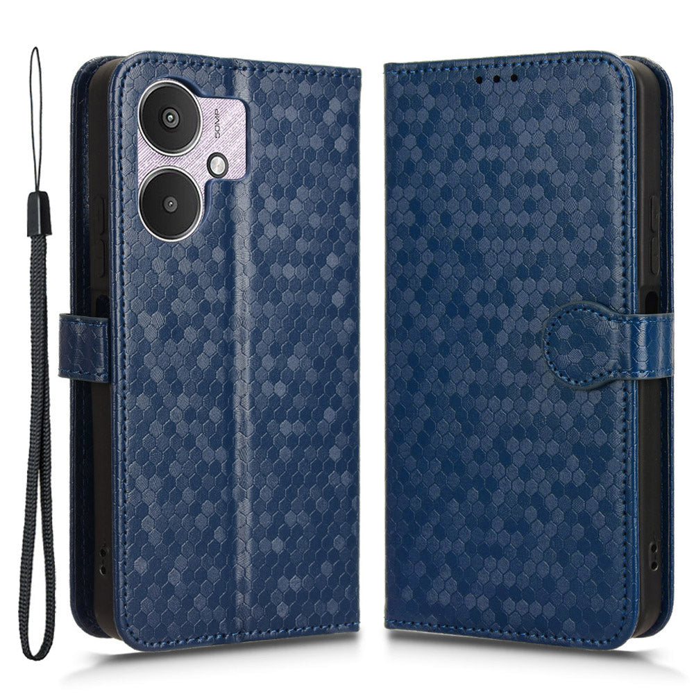 For Xiaomi Redmi 13C 5G / 4G / Poco C65 4G / Redmi Note 13R 5G Case Wallet Leather Flip Cover - Dark Blue