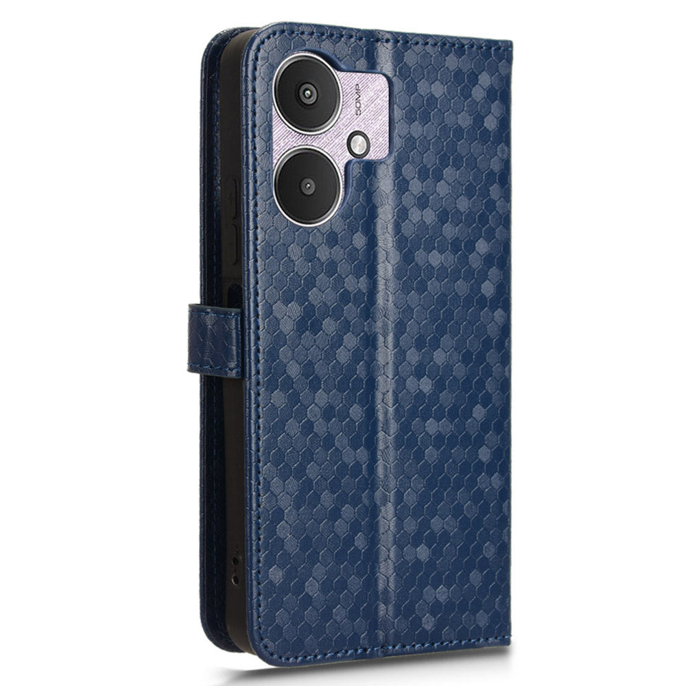 For Xiaomi Redmi 13C 5G / 4G / Poco C65 4G / Redmi Note 13R 5G Case Wallet Leather Flip Cover - Dark Blue