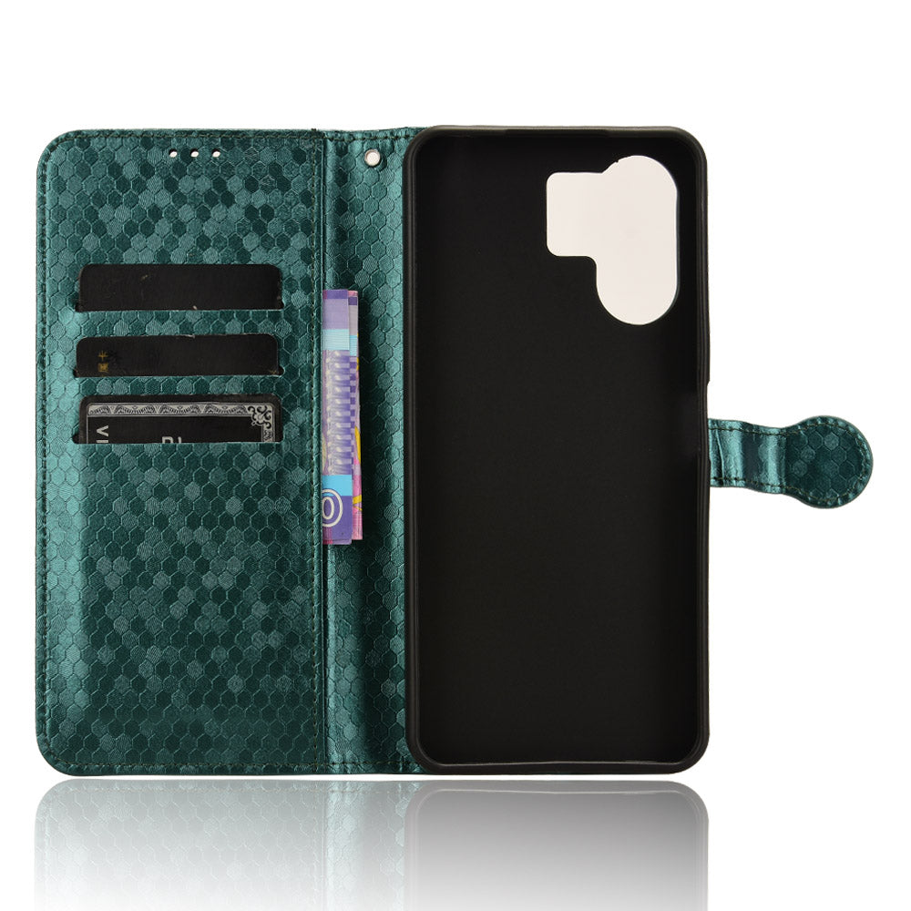For Xiaomi Redmi 13C 5G / 4G / Poco C65 4G / Redmi Note 13R 5G Case Wallet Leather Flip Cover - Green