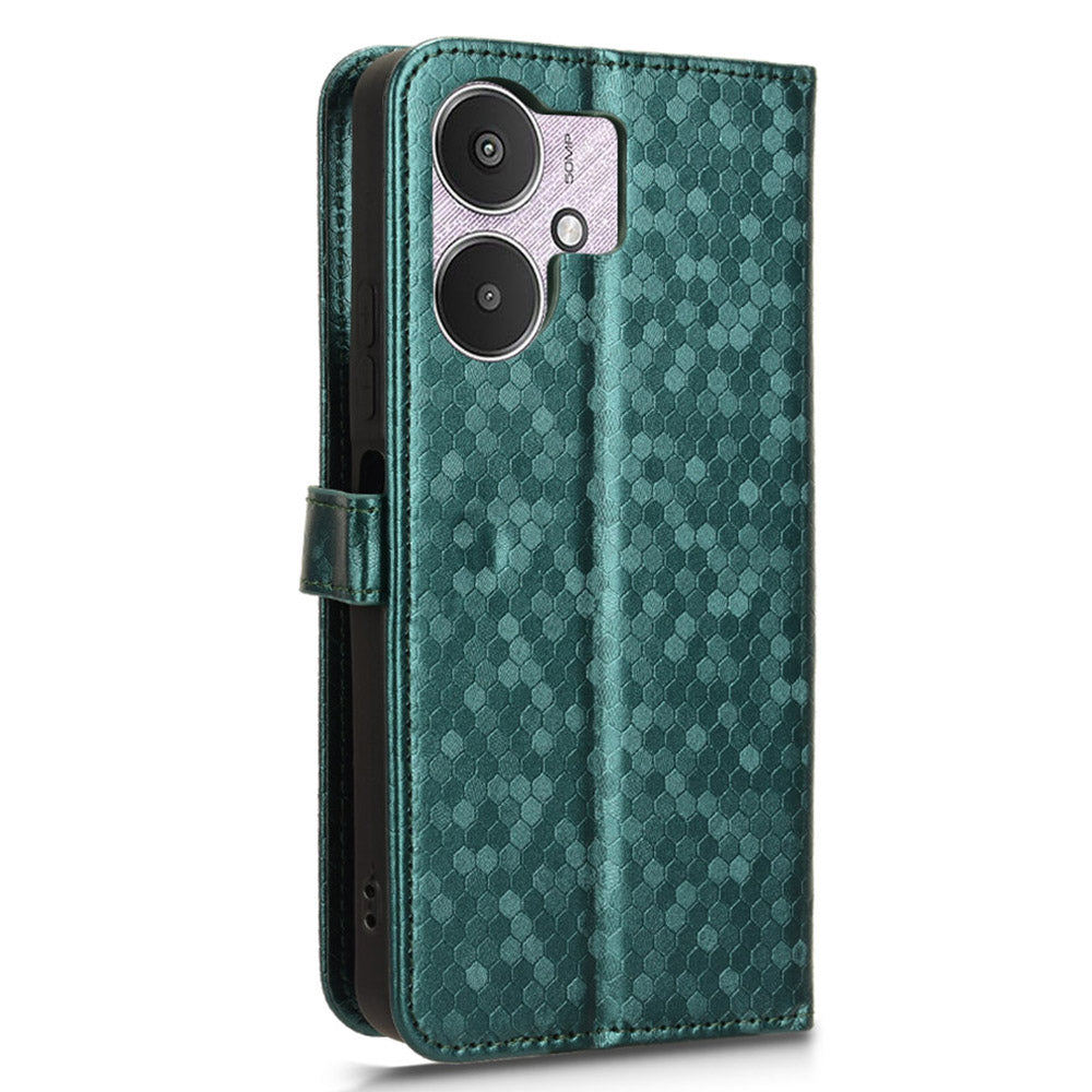 For Xiaomi Redmi 13C 5G / 4G / Poco C65 4G / Redmi Note 13R 5G Case Wallet Leather Flip Cover - Green