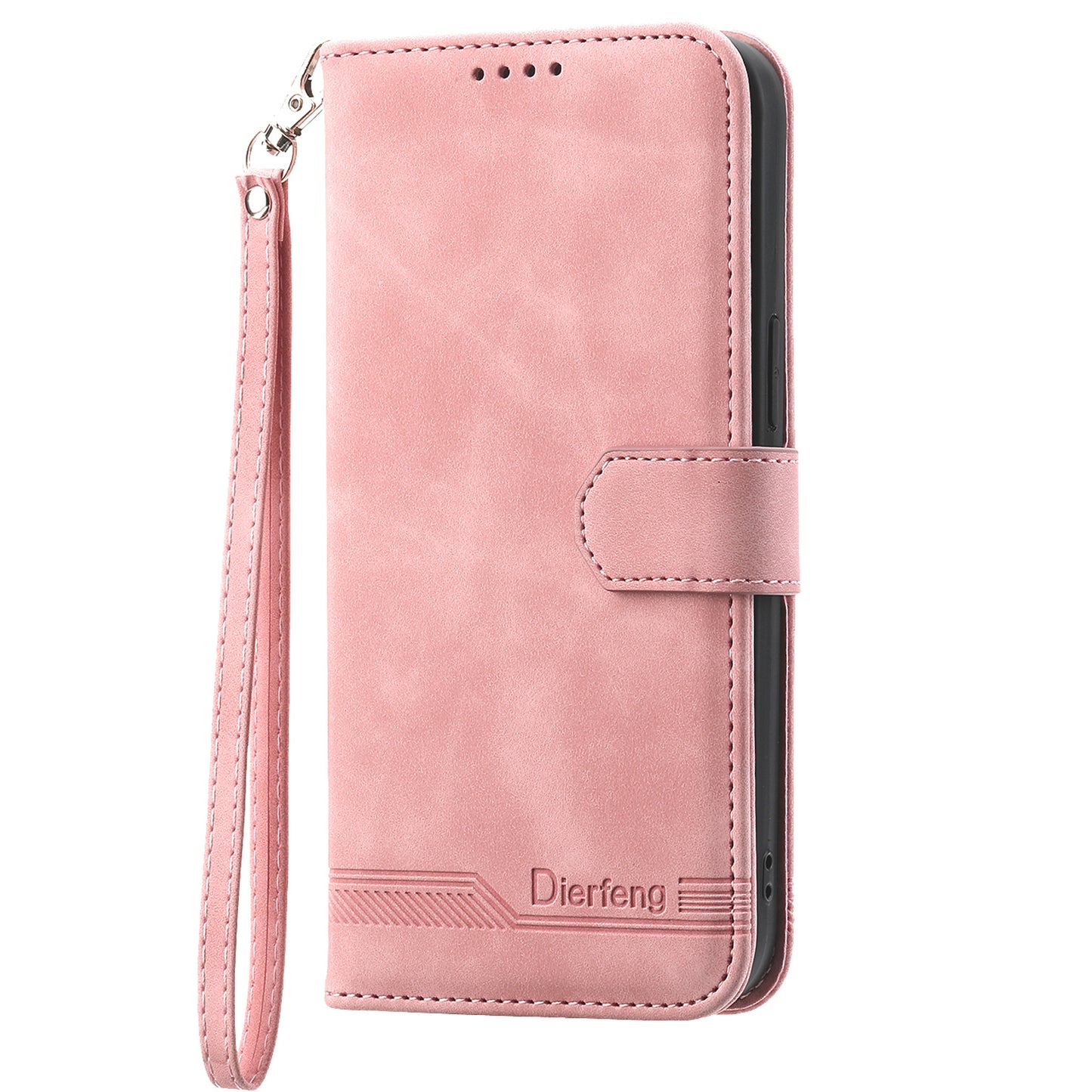 DIERFENG DF-03 for Xiaomi Redmi Note 13 4G Case Wallet Leather Flip Phone Cover - Pink