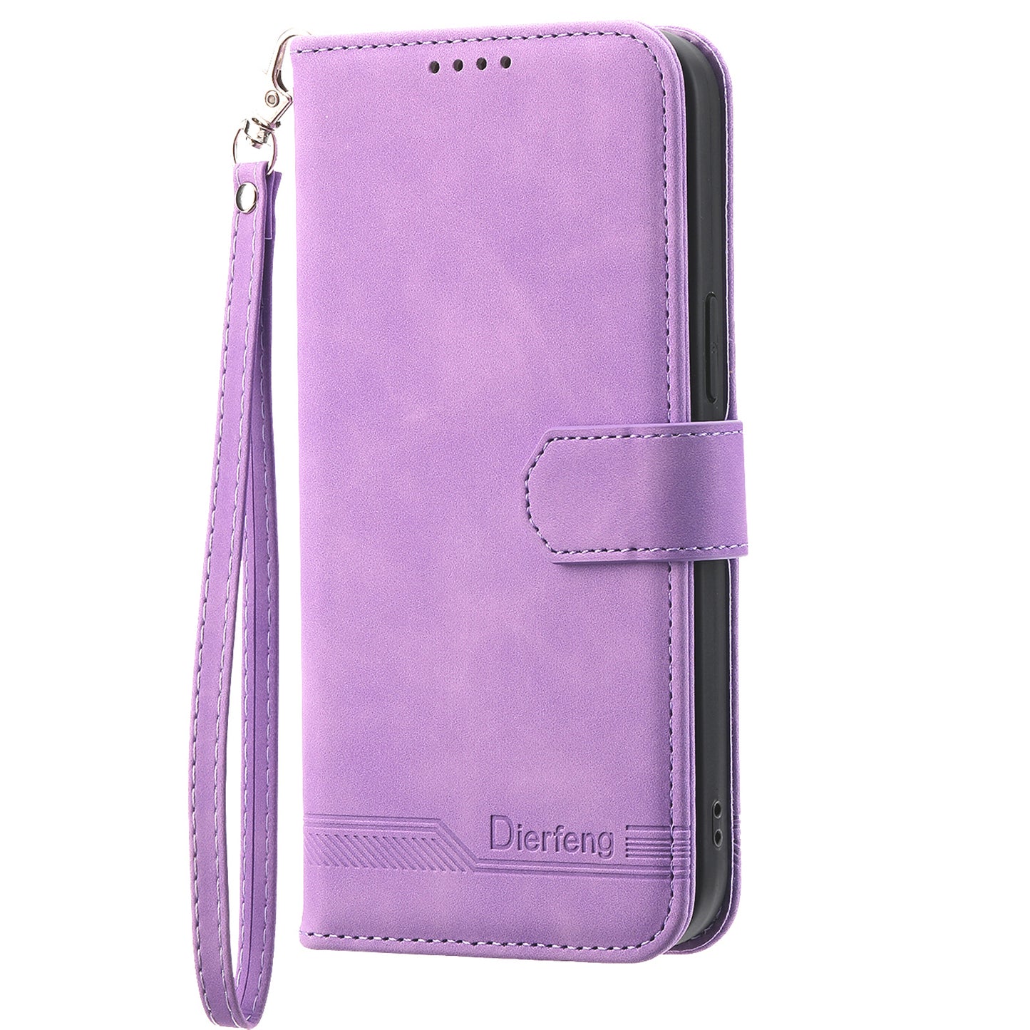 DIERFENG DF-03 for Xiaomi Redmi Note 13 4G Case Wallet Leather Flip Phone Cover - Purple