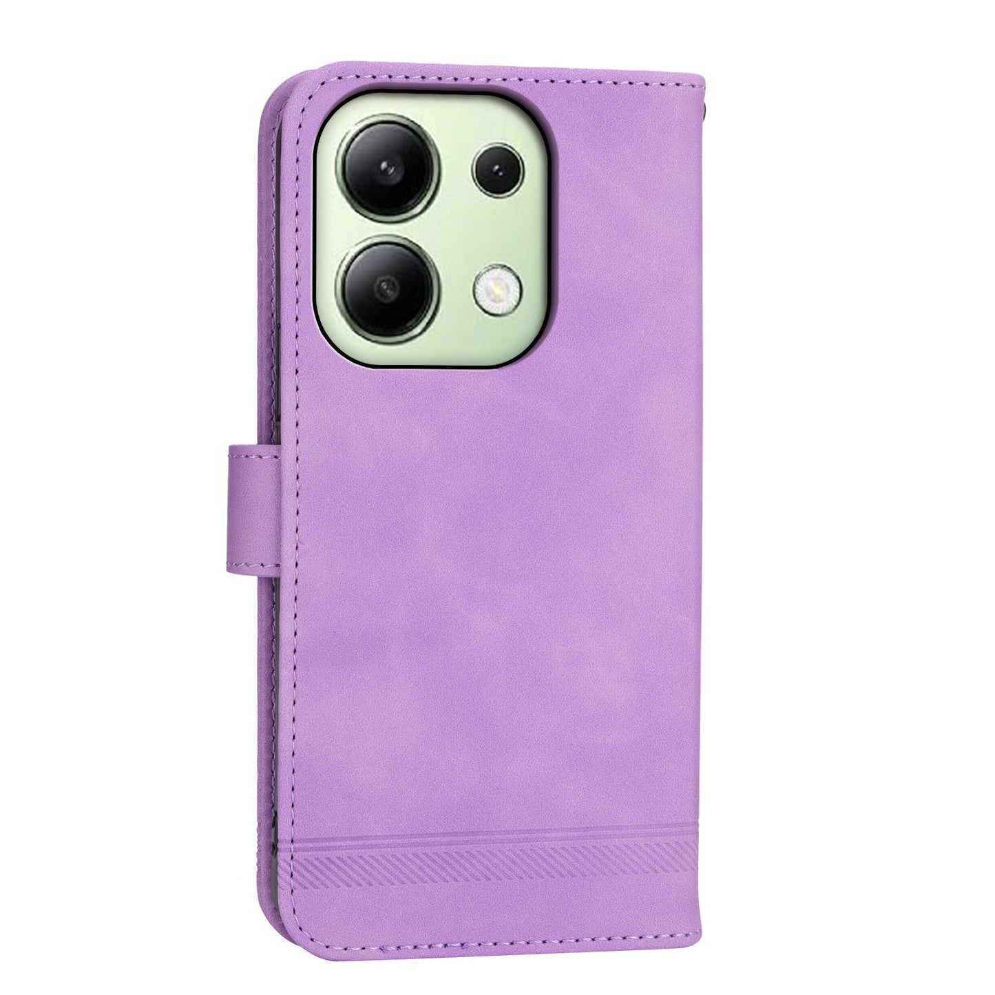 DIERFENG DF-03 for Xiaomi Redmi Note 13 4G Case Wallet Leather Flip Phone Cover - Purple
