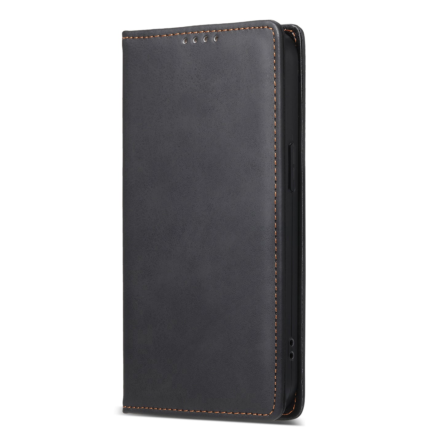 DF-05 For Xiaomi Redmi Note 13 4G Wallet Case Magnetic Auto Colsing Phone Cover - Black