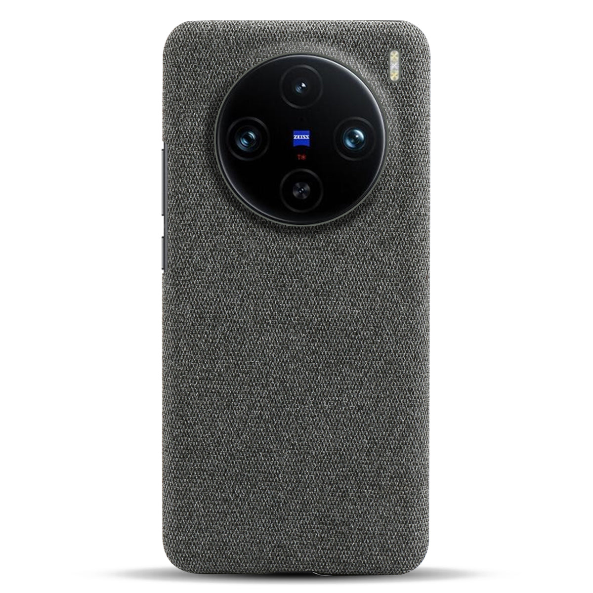 For vivo X100 Pro 5G Case PC+Cloth Shockproof Slim Phone Cover - Grey