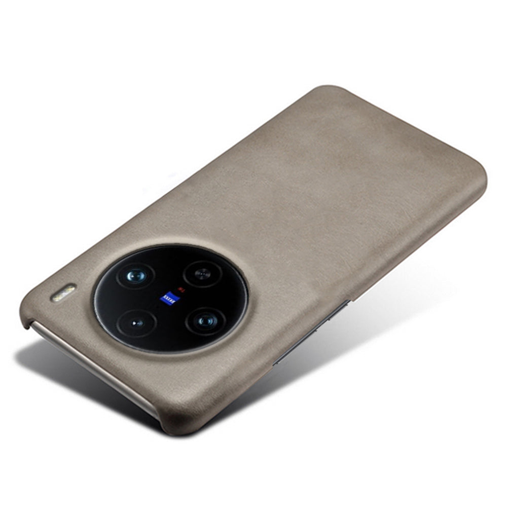 For vivo X100 Pro 5G Case Calf Texture Anti-scratch Hard Phone Cover - Grey