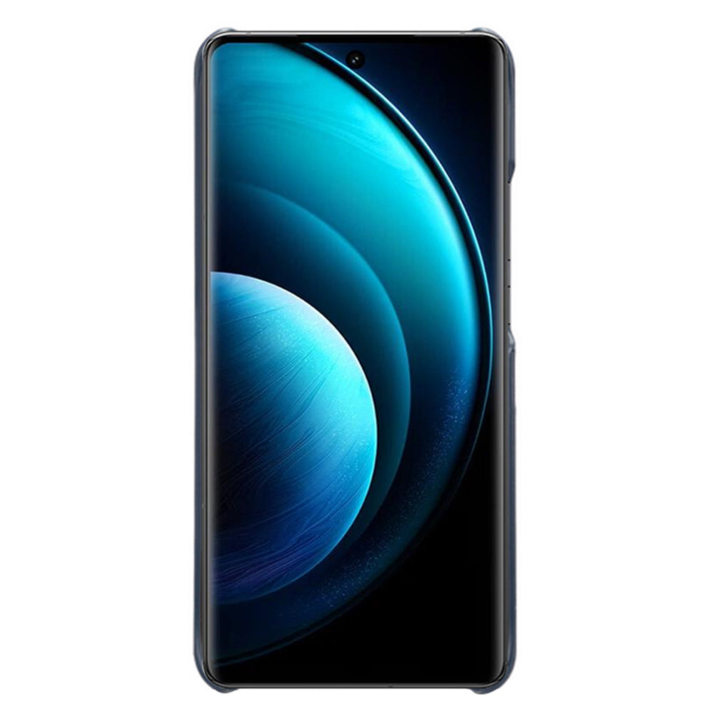 For vivo X100 Pro 5G Case Calf Texture Anti-scratch Hard Phone Cover - Blue