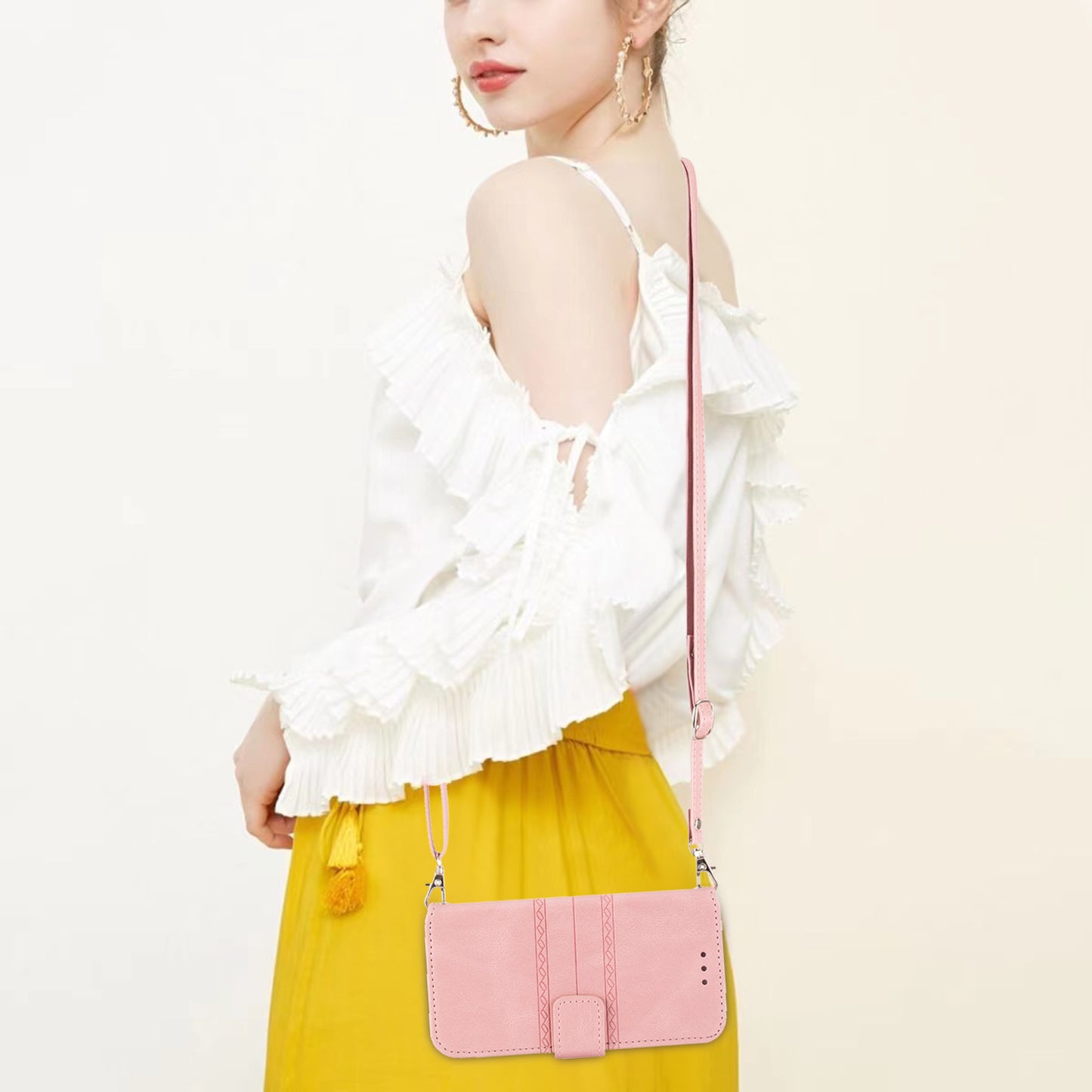 For Xiaomi Redmi Note 13 Pro+ 5G Case Soft PU Leather+TPU Imprinted Phone Cover - Pink