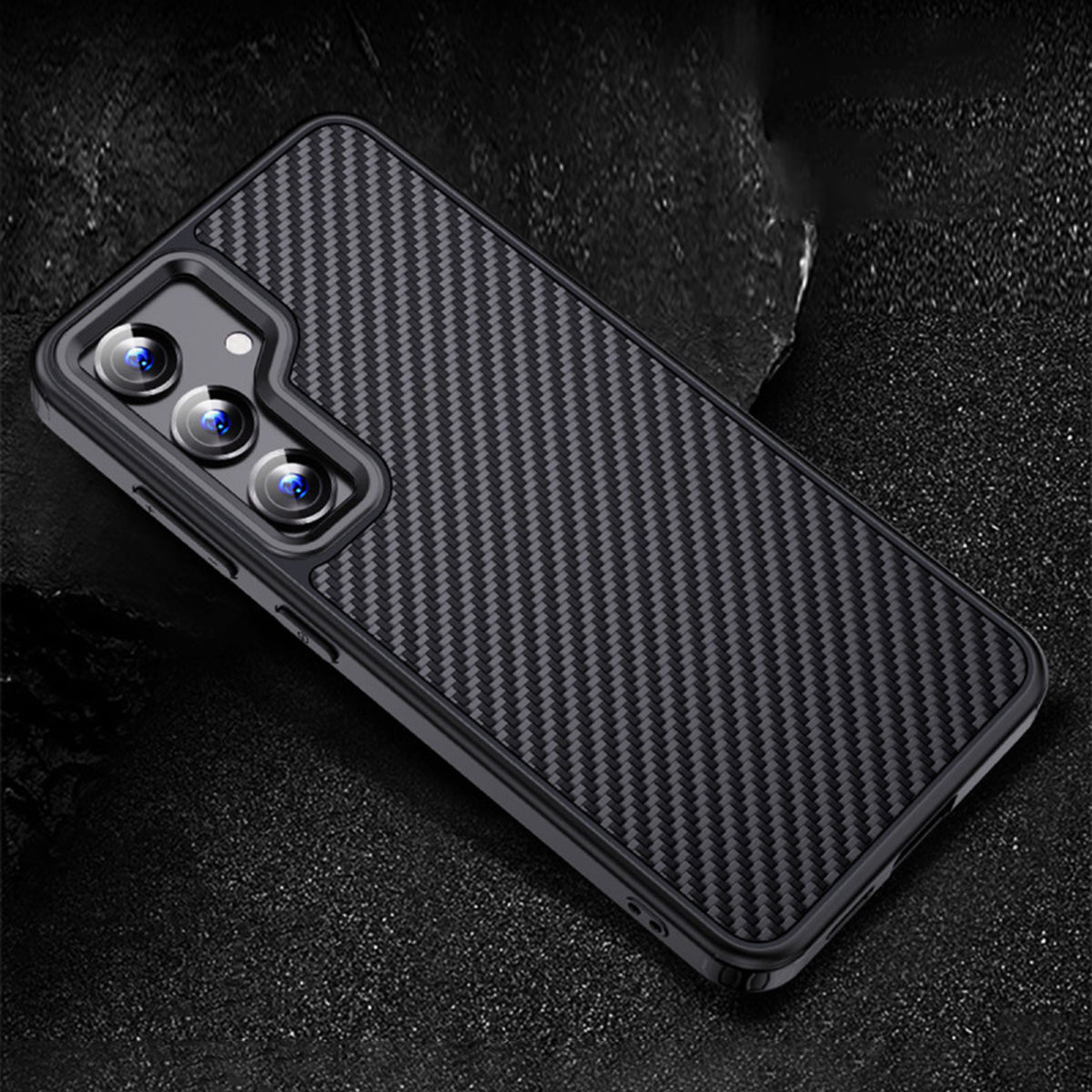 For Samsung Galaxy S24+ Magnetic Phone Case Kevlar Fiber TPU Slim-Fit Cover