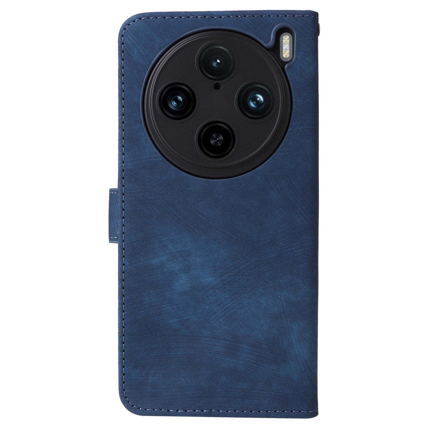 For vivo X100 Pro 5G Case Leather Flip Stand Phone Cover with RFID Blocking Function - Blue