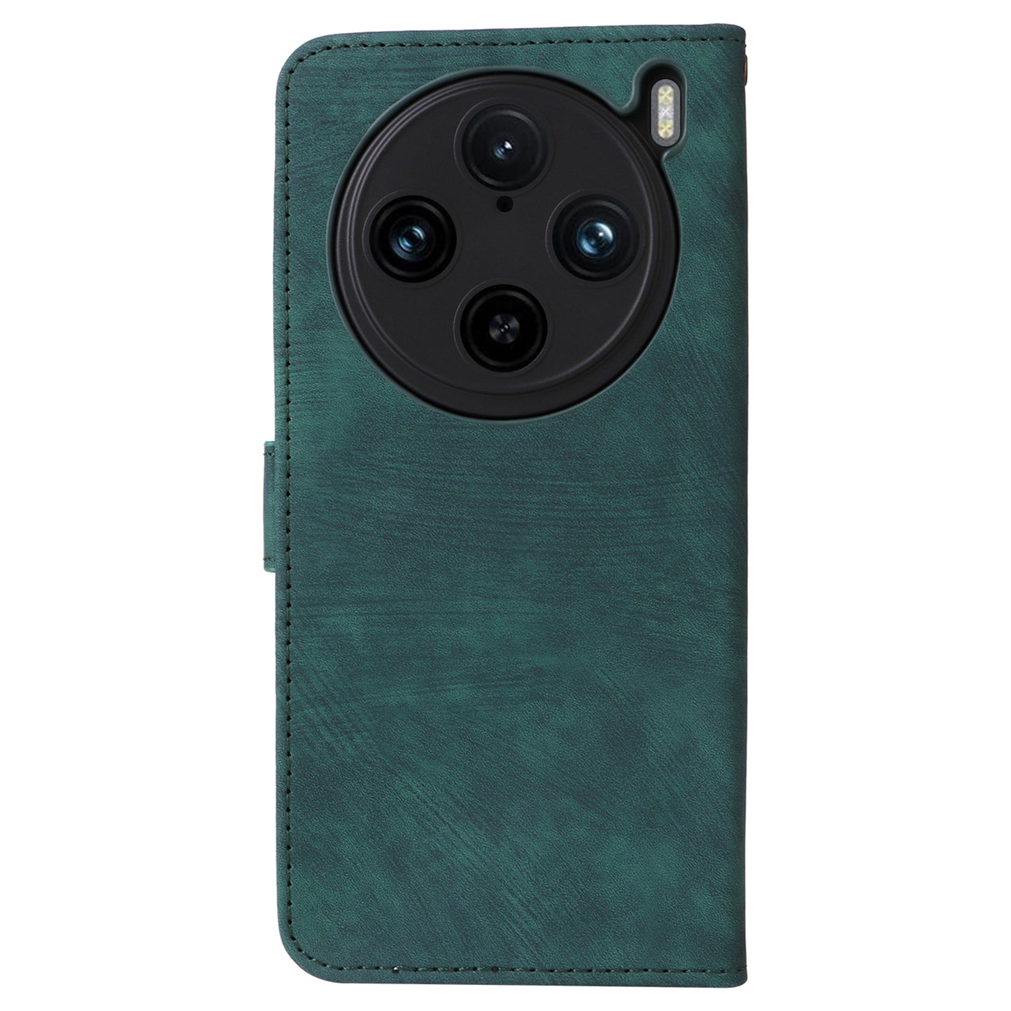 For vivo X100 Pro 5G Case Leather Flip Stand Phone Cover with RFID Blocking Function - Green