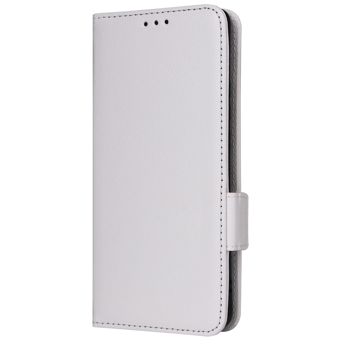 For vivo X100 Pro 5G Case Card Slots Shockproof Phone Cover with Litchi Texture - White