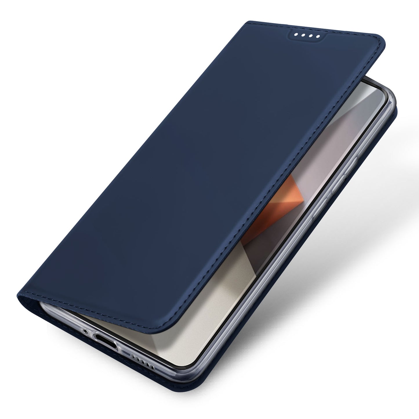 DUX DUCIS Skin Pro Series For Xiaomi Redmi Note 13 Pro+ 5G Magnetic Phone Case Leather Card Slot Cover - Blue