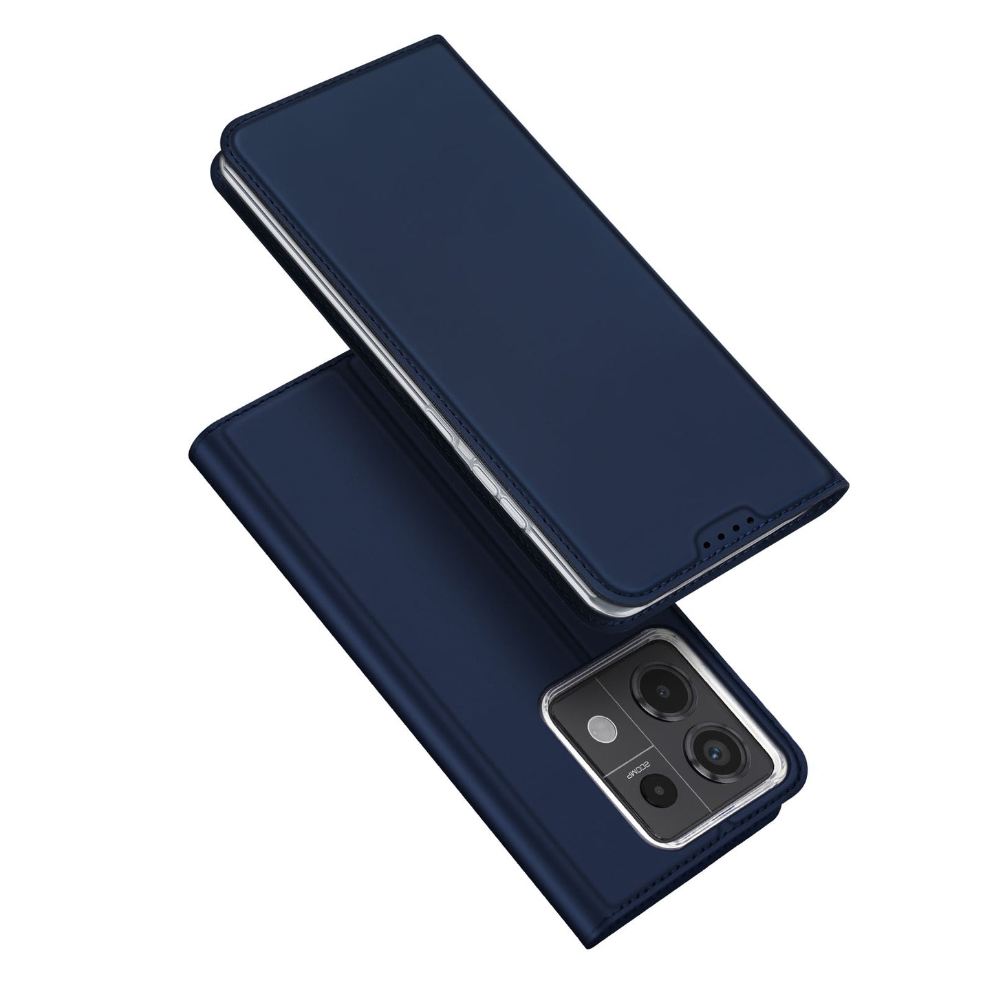 DUX DUCIS Skin Pro Series For Xiaomi Redmi Note 13 Pro 5G / Poco X6 5G Case Leather Flip Stand Card Holder Cover - Blue