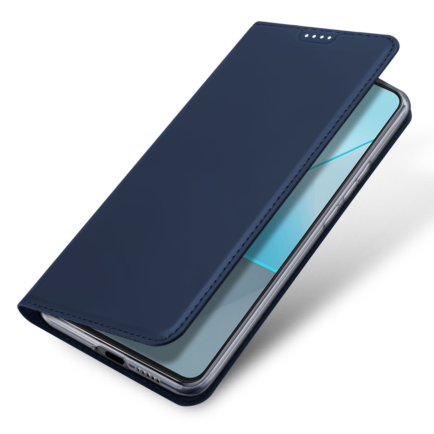 DUX DUCIS Skin Pro Series For Xiaomi Redmi Note 13 Pro 5G / Poco X6 5G Case Leather Flip Stand Card Holder Cover - Blue