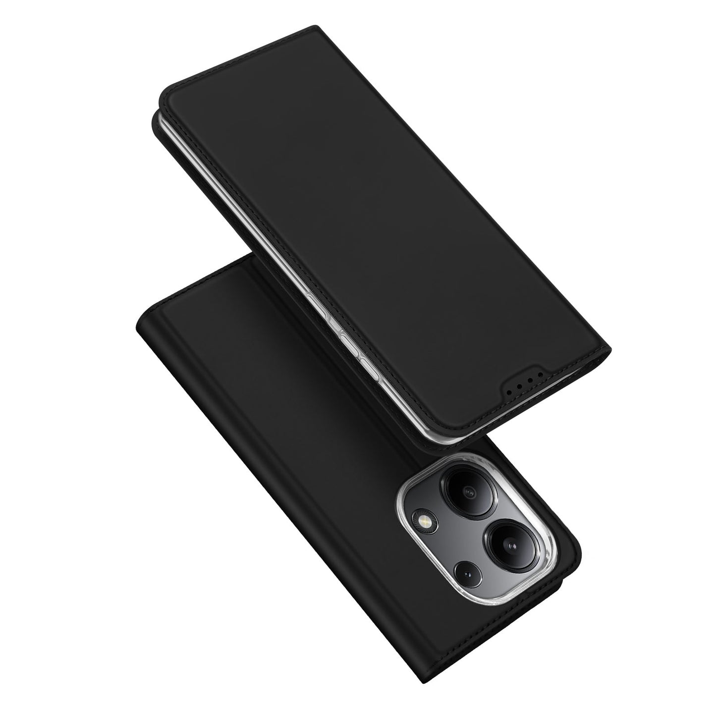DUX DUCIS Skin Pro Series For Xiaomi Redmi Note 13 4G Case Magnetic Card Slot Phone Protector - Black