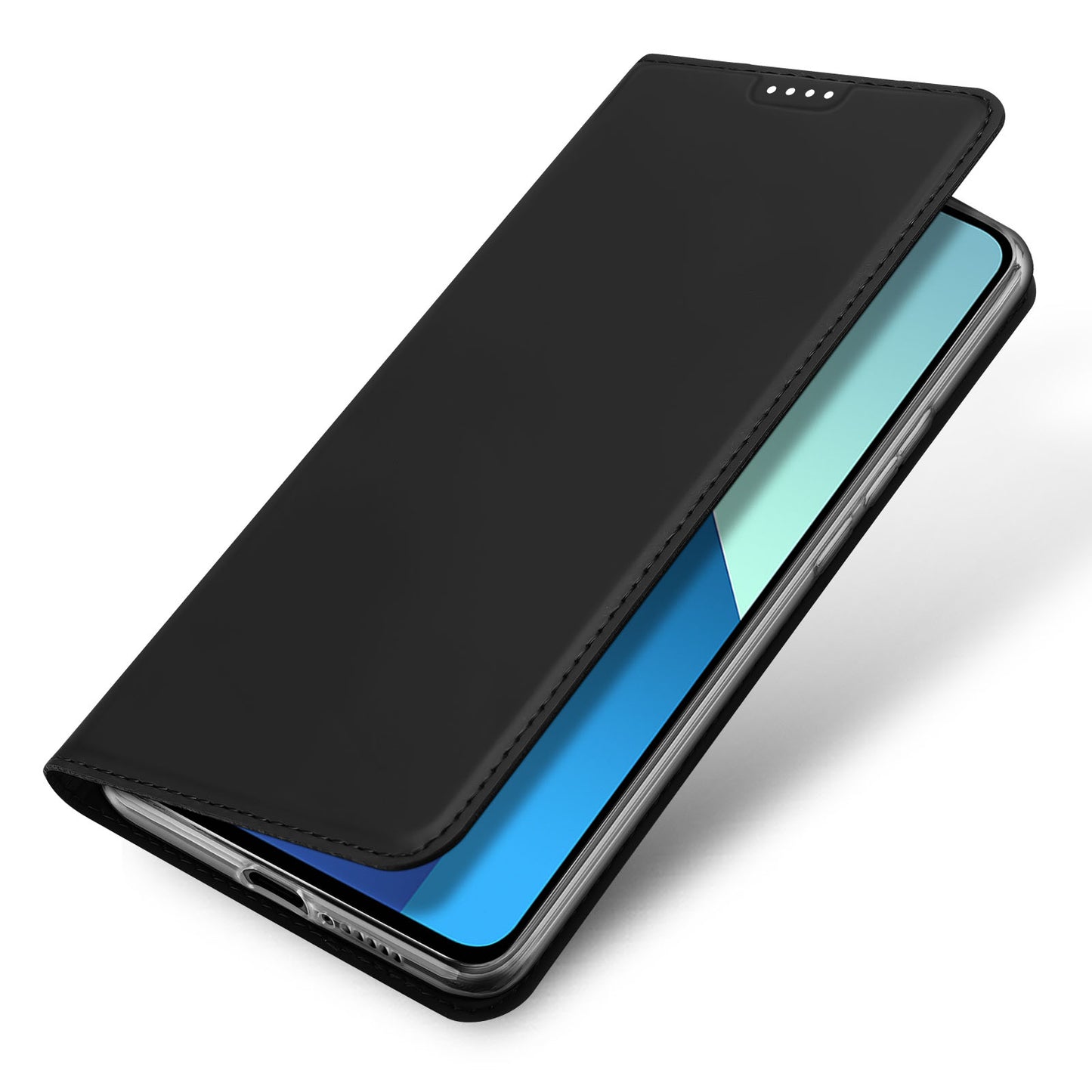 DUX DUCIS Skin Pro Series For Xiaomi Redmi Note 13 4G Case Magnetic Card Slot Phone Protector - Black