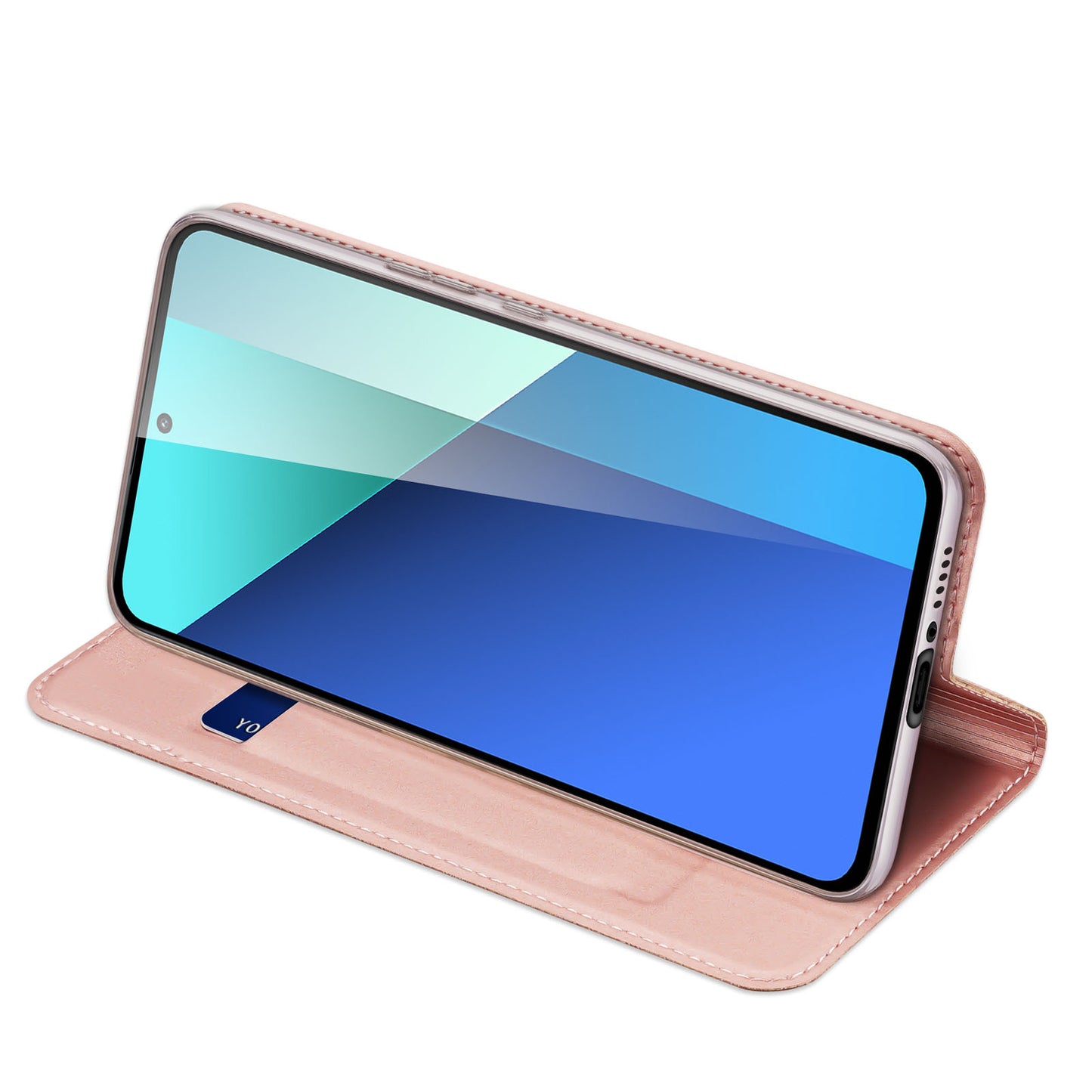 DUX DUCIS Skin Pro Series For Xiaomi Redmi Note 13 4G Case Magnetic Card Slot Phone Protector - Pink